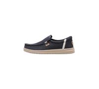 HEYDUDE Herrenschuhe Mikka Jute – Mokassin-Stil – Schwarz/Irish Cream Größe 44