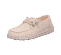 HEYDUDE Mokassins Schnürer für Damen, beige, Größe 38 EU