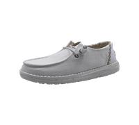 HeyDude - Women's Wendy Chambray Grid - Sneaker, Gr. 40, grau/weiß (SnowWhite)
