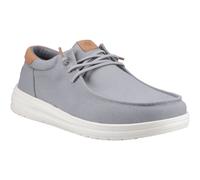 HEYDUDE Paul Canvas Baumwolle Herren Mokasin Schuhe Monument Grau EU 44.5 / UK 10