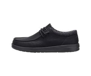 HEYDUDE Paul Herrenschuhe, Herren-Schnürhalbschuhe, bequem und leicht, Schwarz/Schwarz, 46 EU