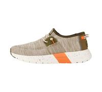 HEYDUDE Sirocco Sport Mode Sneaker Herren - Sneakers mit Easy-on Lace System, Green/Dusty Olive/Orange, 45