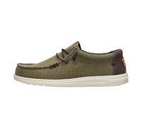 HEYDUDE Sneaker Wally Braided Geflochten Polyester Herren Grün/Braun Größe 45