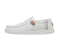 HEYDUDE Wally Break Stitch Herren - Slip on Schuhe - Mokassin Stil, White, 44