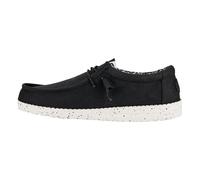 HeyDude - Wally Canvas - Sneaker, Gr. 45, schwarz (Black/White)