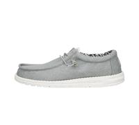 HEYDUDE Sneaker Wally Canvas – Slip-on Mokassin-Stil – Grau (Light Grey) Gr. 44