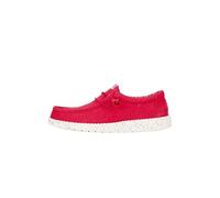 HEYDUDE - Wally Canvas Herren - Slip on Schuhe - Mokassin Stil, Savvy Red, 44 EU