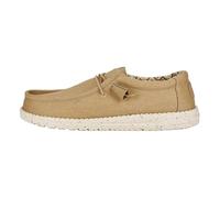 HEYDUDE Wally Canvas Herren - Slip on Schuhe - Mokassin Stil, Tan, 47