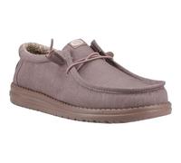 HEYDUDE Wally Canvas Herren, Slip on Schuhe | Obermaterial aus Canvas-Mischung mit Easy-On-Schnürsystem, Herausnehmbare Schaumstoffsohle und flexible Sohle