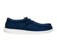 HEYDUDE Wally Canvas Herren - Slip on Schuhe - Mokassin Stil, Navy, 42