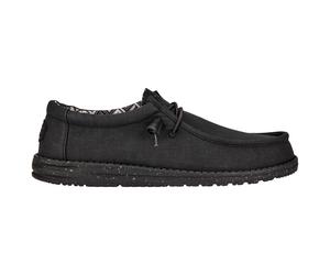 HeyDude - Wally Canvas - Sneaker, Gr. 45, schwarz (Black/Black)