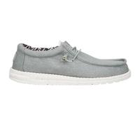 HEYDUDE Herren Sneaker Wally Canvas Slip-on Mokassin Stil Grau (Light Grey) Größe 46