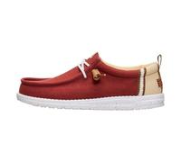 HEY DUDE WALLY CRAFT LINEN Schlupfschuhe für Herren, rot, größe 40