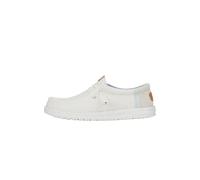 HEYDUDE Wally Elevated Basics Herren - Slip-on Schuhe - Mokassin-Stil, White/White, 43
