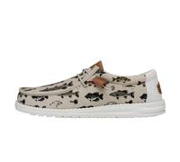 HEYDUDE Wally Fish Lure Schlupfschuhe für Herren, leichte, bequeme Loafer für Herren, Angeln, Bootfahren und Reisen, Freizeitschuhe, Fischköder, Weiß, 37 EU