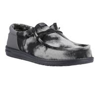 HEYDUDE Wally Funk Overdye Baumwoll Herren Mokassins Schuhe Schwarz/Graugranit EU 47.5 / UK 12