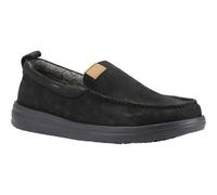 HEYDUDE Wally Grip Moc Leder Herren Schwarz Bootsschuhe EU 42 / UK 8
