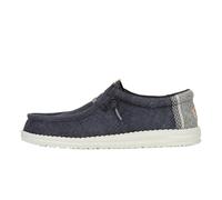 HEYDUDE Wally Jute - Zapatos Estilo Mocasín para Hombre, Black/Granite Grey, 44