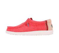 HEYDUDE Wally Jute - Zapatos Estilo Mocasín para Hombre, Claret Red/Silver Birch, 43