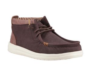 HEYDUDE Wally Mid GripR Herren Ankle Boots aus Baumwolle in Maulwurfsbraun/Downtown EU 43 / UK 9