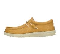 HEYDUDE Wally Stretch Canvas Herren - Slip on Schuhe - Mokassin Stil, Cumin Brown/Stone Grey, 40