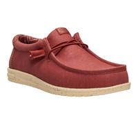 HEYDUDE Wally Stretch Canvas Textil Herren Slipper in Burnt Red/Boulder Tan EU 46 / UK 11