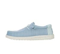 HEYDUDE Wally Stretch Sox - Zapatos Estilo Mocasín para Hombre, Cloud Blue/Dawn Blue, 44