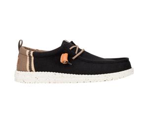 HeyDude - Wally Summer Linen - Sneaker, Gr. 40, schwarz (Black/Walnut)