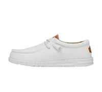 HEYDUDE Wally Washed Canvas White, M8W10
