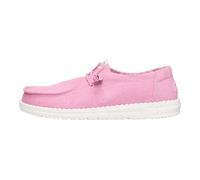 HEYDUDE Wendy Canvas Damen - Slip on Flache Schuhe - Mokassin Stil - Fingerhut Rosa, 39