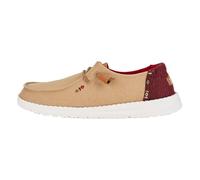 HEYDUDE Wendy Chambray Boho Damen - Slippers Flache Schuhe - Mokassin Stil, Brown, 36