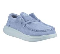 HEYDUDE Wendy COMF Wildleder Damen Mokassins Schuhe in Verwaschenem Denim/Cloud Blau EU 40,5 / UK 7