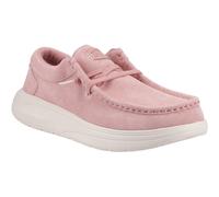 HEYDUDE Wendy COMF Wildleder Leder Damen Mokassins Schuhe in Rosarot/Flüster-Rosa