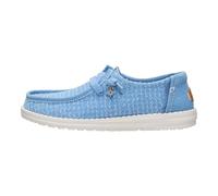 HEYDUDE Wendy Damen-Slipper aus ausgefranstem Segeltuch, Schwarz, 39 EU