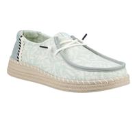 HEYDUDE Wendy Espadrille Retro Palm Baumwollmischung Damen Celadon Grün/Weiß Espadrilles EU 40,5 / UK 7