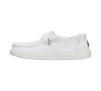 HEYDUDE Wendy Frayed Canvas Snow White für Damen, weiß, Größe 41 EU