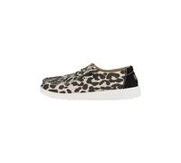 HEYDUDE - Wendy Leopard Sparkle Damen - Slip-On Schuhe - Mokassin-Stil, Tan, 40