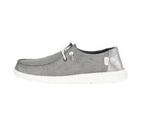 HEYDUDE Wendy Metallic Sparkle Damen - Slip on Flache Schuhe - Mokassin Stil, Charcoal, 36