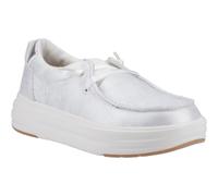 HEYDUDE Wendy Nova Shimmer Polyester Damen Schneewittchen Mokassinschuhe EU 39/UK 6