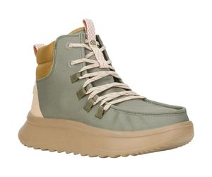 HEYDUDE Wendy Peak Apres PU beschichtetes Segeltuch Damen Olive Stiefel EU 38 / UK 5