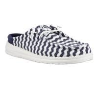 HEYDUDE Wendy Slip Terry Streifen Polyester Damen Marineblazer/Egret Pantoletten EU 38 / UK 5