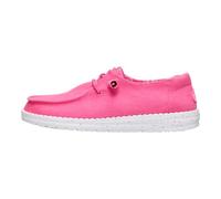 HEYDUDE Wendy Stretch Canvas Damen-Schlüpfschuhe Fandango Pink Größe 10 | Leichte, bequeme Gehschuhe | Flexible Passform, atmungsfähige, lässige Loafer