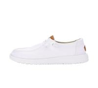 HEYDUDE - Wendy Stretch Canvas Damen - Slip-On Flache Schuhe - Ballerinas, White, 38 EU