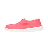 HEYDUDE Wendy Stretch Canvas - Zapatos Estilo Mocasín para Mujer, Fiery Coral, 39