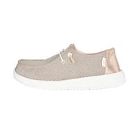 HEYDUDE Wendy T Metallic Sparkle Rose Gold für Mädchen Größe 6 | Jugendschuhe | Jugendschuhe | Slipper für Jugendliche | Bequem und Leicht