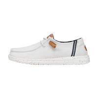 HEYDUDE Wendy Washed Canvas Damen, Slip on Schuhe | Textiles Obermaterial mit besticktem Fersendetail, Easy-On-System mit elastischen Schnürsenkeln und Schaumstoffsohle