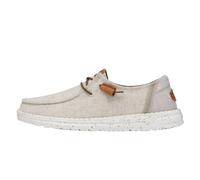 HEYDUDE Wendy Washed Canvas Damen, Slip on Schuhe | Textiles Obermaterial mit besticktem Fersendetail, Easy-On-System mit elastischen Schnürsenkeln und Schaumstoffsohle