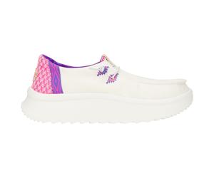 HeyDude - Women's Wendy Peak Chambray Woven - Sneaker, Gr. 40, weiß (White/Pink)