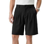 Heyfanee Kurze Hosen Herren Sommer Baggy Bermuda Chino Shorts Schwarz 28W
