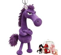 Heyhaho 2026 Year of The Horse Lucky Mascot, Soft Horse Keychain Ornament for New Year Good Luck Gift (Purple)